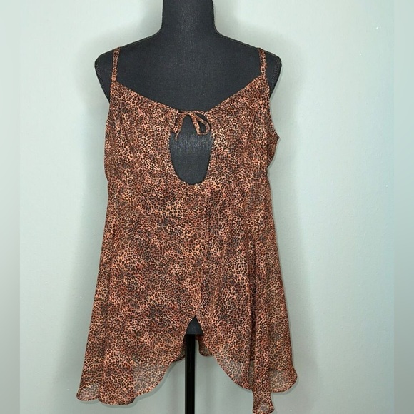 90s Victoria Secret cheetah Polyester Dress - Picture 2 of 7
